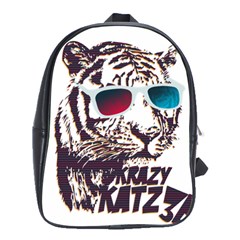 Krazy Katz 3d Tiger Roar Animal School Bag (large) by Sarkoni