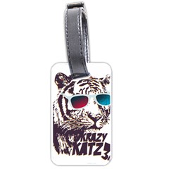 Krazy Katz 3d Tiger Roar Animal Luggage Tag (one Side) by Sarkoni