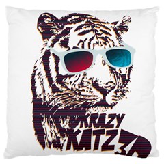 Krazy Katz 3d Tiger Roar Animal Large Cushion Case (one Side) by Sarkoni