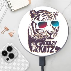 Krazy Katz 3d Tiger Roar Animal Wireless Fast Charger(white) by Sarkoni