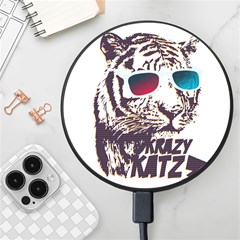 Krazy Katz 3d Tiger Roar Animal Wireless Fast Charger(black) by Sarkoni