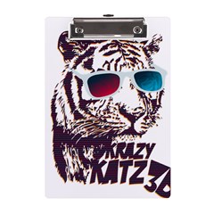 Krazy Katz 3d Tiger Roar Animal A5 Acrylic Clipboard by Sarkoni