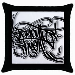 Hip Hop Music Drawing Art Graffiti Throw Pillow Case (black) by Sarkoni