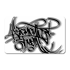 Hip Hop Music Drawing Art Graffiti Magnet (rectangular) by Sarkoni