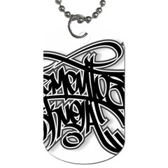 Hip Hop Music Drawing Art Graffiti Dog Tag (one Side) by Sarkoni