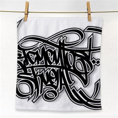 Hip Hop Music Drawing Art Graffiti Face Towel by Sarkoni