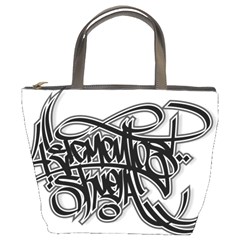 Hip Hop Music Drawing Art Graffiti Bucket Bag by Sarkoni