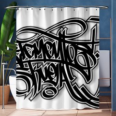 Hip Hop Music Drawing Art Graffiti Shower Curtain 60  X 72  (medium)  by Sarkoni