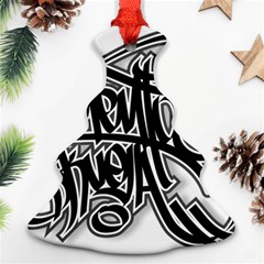 Hip Hop Music Drawing Art Graffiti Christmas Tree Ornament (two Sides) by Sarkoni