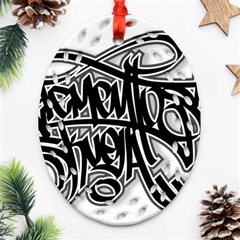 Hip Hop Music Drawing Art Graffiti Oval Filigree Ornament (two Sides) by Sarkoni