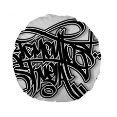 Hip Hop Music Drawing Art Graffiti Standard 15  Premium Round Cushions by Sarkoni