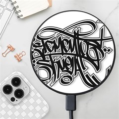 Hip Hop Music Drawing Art Graffiti Wireless Fast Charger(black) by Sarkoni