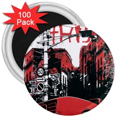 Cars City Fear This Poster 3  Magnets (100 Pack) by Sarkoni