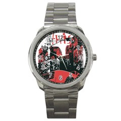 Cars City Fear This Poster Sport Metal Watch by Sarkoni