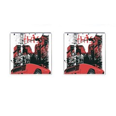 Cars City Fear This Poster Cufflinks (square) by Sarkoni