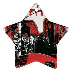 Cars City Fear This Poster Star Ornament (two Sides) by Sarkoni