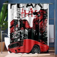 Cars City Fear This Poster Shower Curtain 60  X 72  (medium)  by Sarkoni