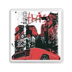 Cars City Fear This Poster Memory Card Reader (square) by Sarkoni