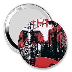 Cars City Fear This Poster 3  Handbag Mirrors by Sarkoni