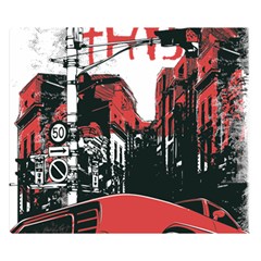 Cars City Fear This Poster Two Sides Premium Plush Fleece Blanket (small) by Sarkoni