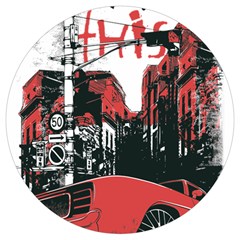 Cars City Fear This Poster Round Trivet by Sarkoni