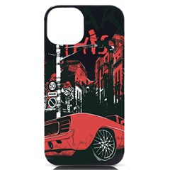 Cars City Fear This Poster Iphone 14 Black Uv Print Case by Sarkoni