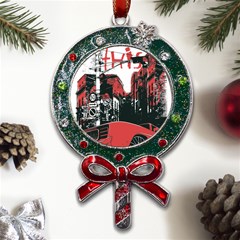 Cars City Fear This Poster Metal X mas Lollipop With Crystal Ornament by Sarkoni