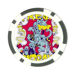 Fresh Urban Cartoon Monster Illustration Cartoon Character Text Poker Chip Card Guard (10 Pack) by Sarkoni