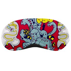 Fresh Urban Cartoon Monster Illustration Cartoon Character Text Sleep Mask by Sarkoni