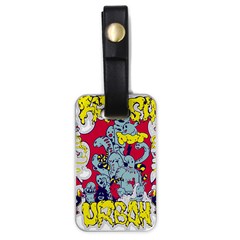 Fresh Urban Cartoon Monster Illustration Cartoon Character Text Luggage Tag (one Side) by Sarkoni