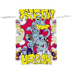 Fresh Urban Cartoon Monster Illustration Cartoon Character Text Lightweight Drawstring Pouch (xl) by Sarkoni