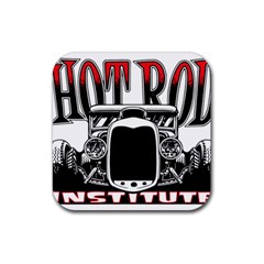 Vintage Car Hot Rod Motor Vehicle Rubber Coaster (square) by Sarkoni