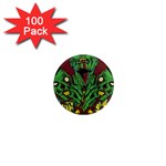 Zombie Star Monster Green Monster 1  Mini Magnets (100 pack)  Front