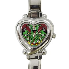 Zombie Star Monster Green Monster Heart Italian Charm Watch by Sarkoni