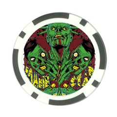 Zombie Star Monster Green Monster Poker Chip Card Guard by Sarkoni