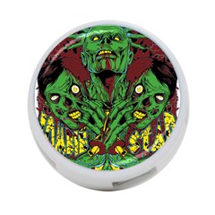 Zombie Star Monster Green Monster 4-port Usb Hub (one Side) by Sarkoni