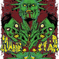 Zombie Star Monster Green Monster Play Mat (square) by Sarkoni