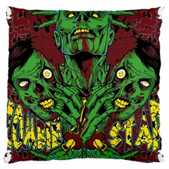 Zombie Star Monster Green Monster Large Cushion Case (one Side) by Sarkoni