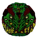 Zombie Star Monster Green Monster Large 18  Premium Round Cushions Front