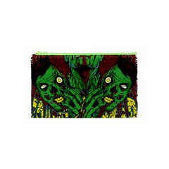 Zombie Star Monster Green Monster Cosmetic Bag (xs) by Sarkoni