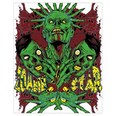 Zombie Star Monster Green Monster Drawstring Bag (small) by Sarkoni