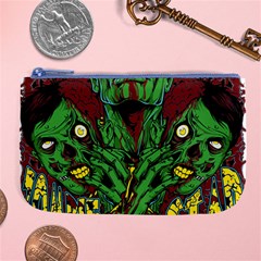 Zombie Star Monster Green Monster Large Coin Purse by Sarkoni