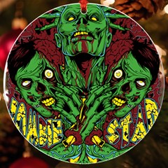 Zombie Star Monster Green Monster Uv Print Acrylic Ornament Round