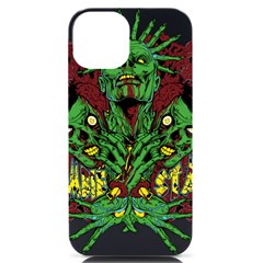 Zombie Star Monster Green Monster Iphone 14 Black Uv Print Case by Sarkoni