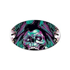 Anarchy Skull And Birds Sticker Oval (100 Pack) by Sarkoni