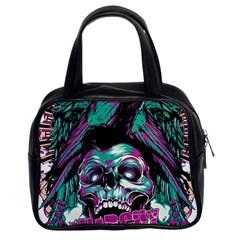 Anarchy Skull And Birds Classic Handbag (two Sides) by Sarkoni