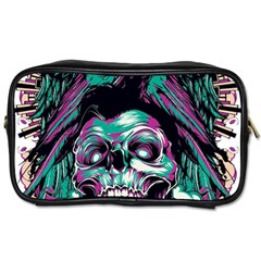 Anarchy Skull And Birds Toiletries Bag (two Sides) by Sarkoni