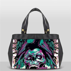 Anarchy Skull And Birds Oversize Office Handbag by Sarkoni