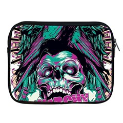 Anarchy Skull And Birds Apple Ipad 2/3/4 Zipper Cases by Sarkoni