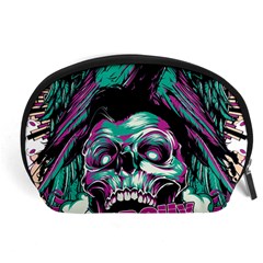 Anarchy Skull And Birds Accessory Pouch (large) by Sarkoni